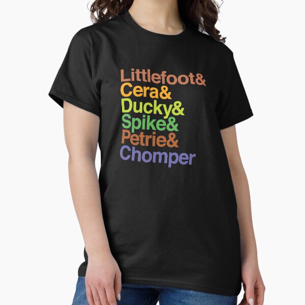 Item preview, The Land Before Time (Gang Of Five + Chomper) Helvetica Names designed and sold by ijanet.