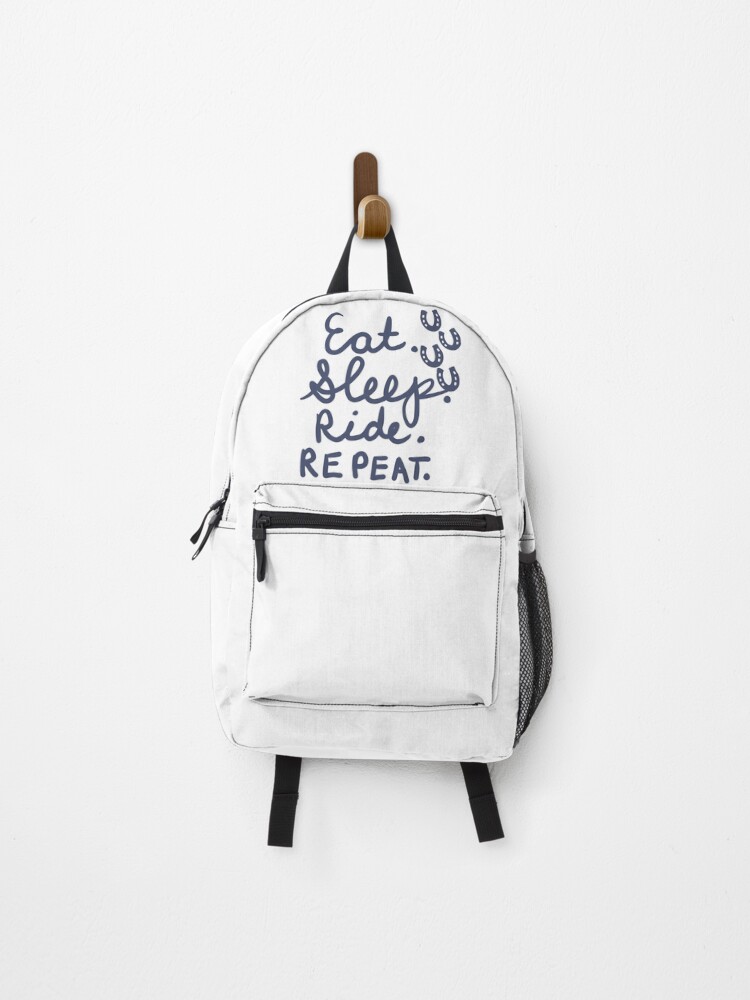 Thumbnail 1 of 3, Backpack, Eat. Sleep. Ride. Repeat. designed and sold by Kate15080.