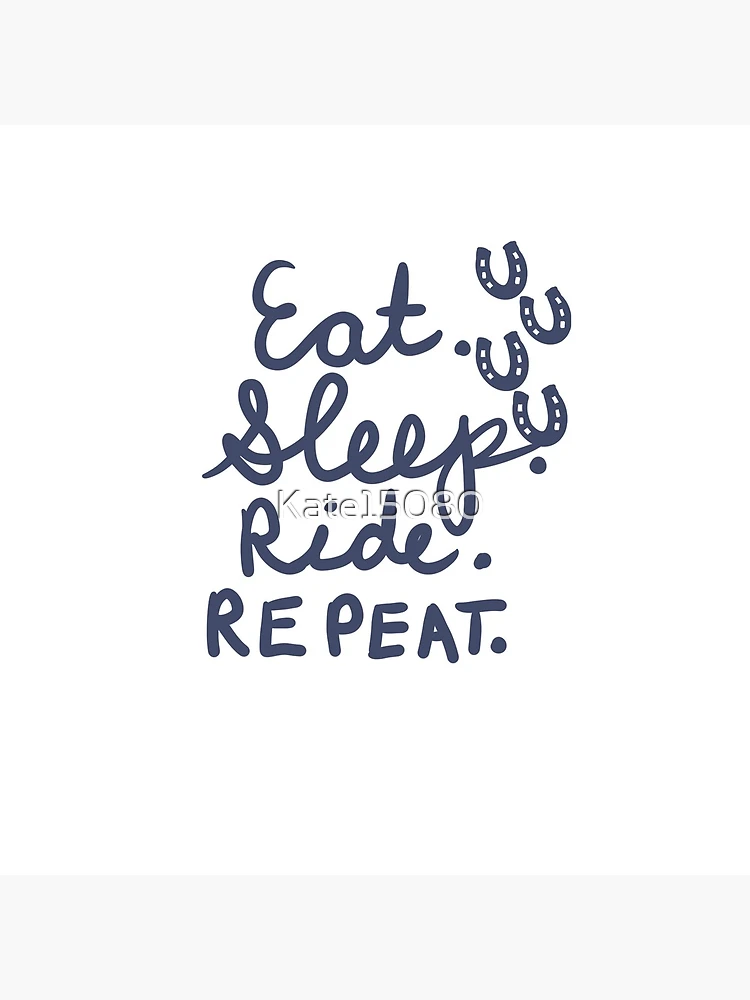 Thumbnail 4 of 4, Clock, Eat. Sleep. Ride. Repeat. designed and sold by Kate15080.