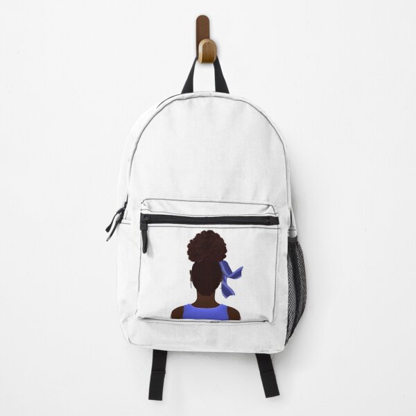 Item preview, High Afro Puff Ponytail with Blue Outfit (White Background) designed and sold by ArtByLM.