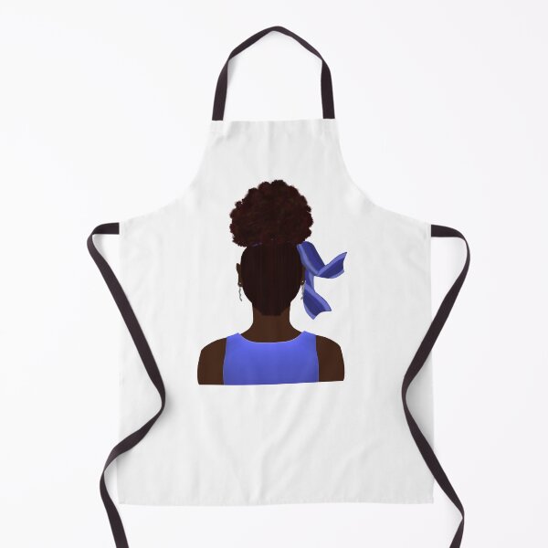 Item preview, High Afro Puff Ponytail with Blue Outfit (White Background) designed and sold by ArtByLM.