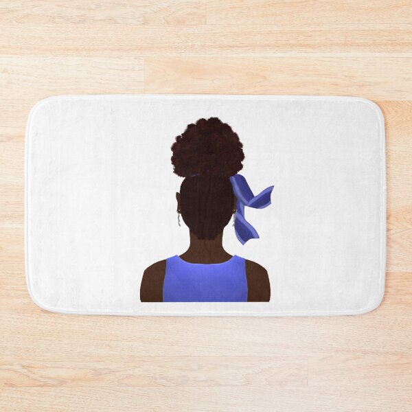 Item preview, High Afro Puff Ponytail with Blue Outfit (White Background) designed and sold by ArtByLM.