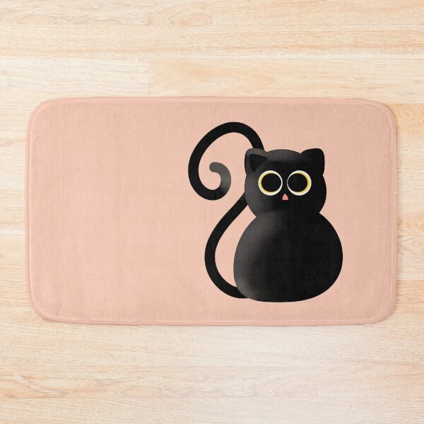 Item preview, puffy black cat designed and sold by Wizabi.