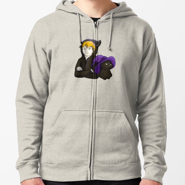 Witch and Their Cat Halloween Cosplay Zipped Hoodie