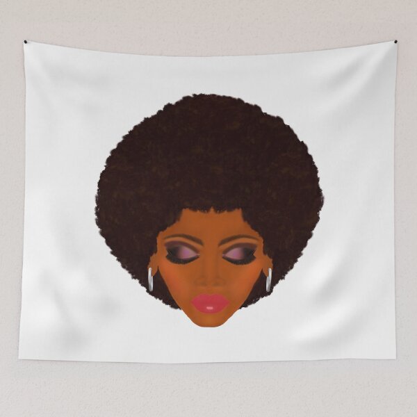 Artikelvorschau, Klassische Afro- und Lila-Smokey-Eyes (weißer Hintergrund) entworfen und verkauft von ArtByLM.