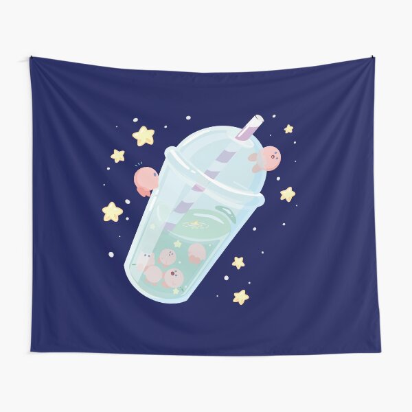 Kirby boba tea Tela decorativa