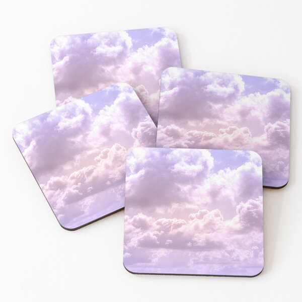 Item preview, Soft Aesthetic Sky - Dreamy Pastel Pink and Lavender Purple Cotton Candy Clouds designed and sold by Neon Purple Noodle Bar.