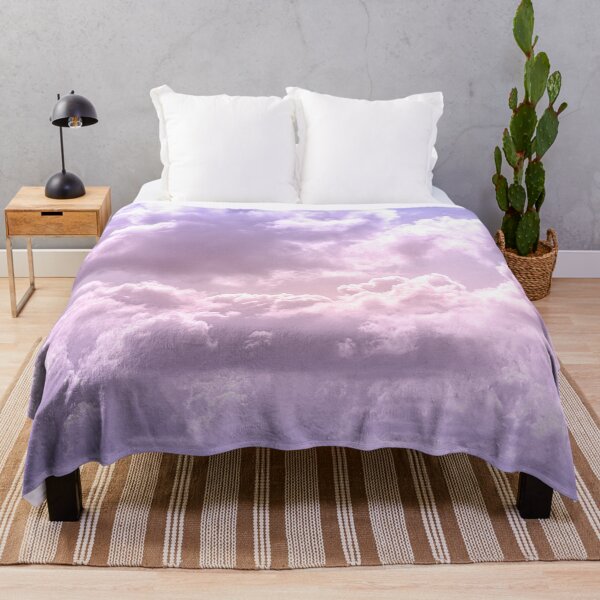 Item preview, Soft Aesthetic Sky - Dreamy Pastel Pink and Lavender Purple Cotton Candy Clouds designed and sold by Neon Purple Noodle Bar.