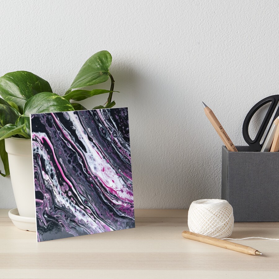 Abstract Painting-"The Pink Zebra"-Abstract Art-Abstracts Art Board Print