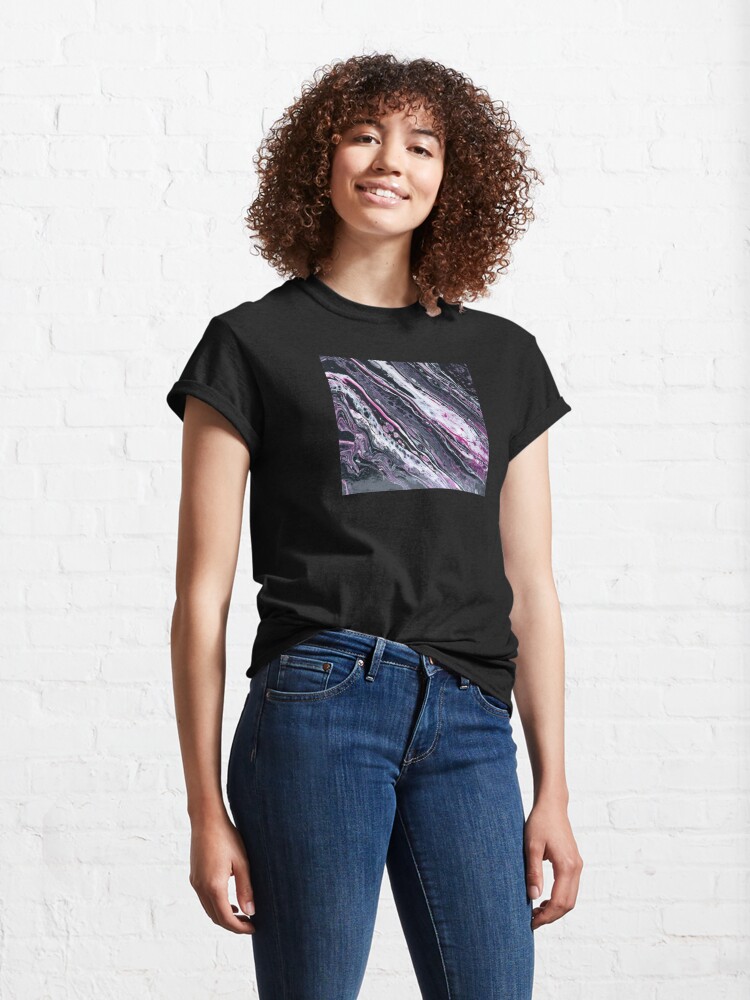Alternate view of Abstract Painting-"The Pink Zebra"-Abstract Art-Abstracts Classic T-Shirt