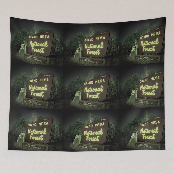 Item preview, Grand Mesa National Forest sign (Green hue) designed and sold by Jwmoore303.