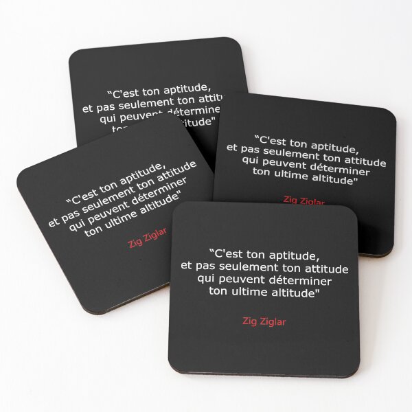 Item preview, "C'est ton aptutute, et pas seulement ton attitude qui peuvent determiner ton ultime altitude - Zig Ziglar designed and sold by 3coma14.