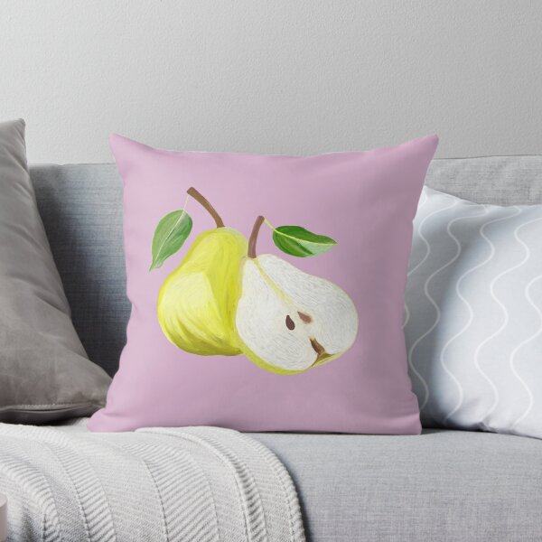 18x18 Crazy About Eating Pear Peer Pressure Pear Throw Pillow Multicolor 