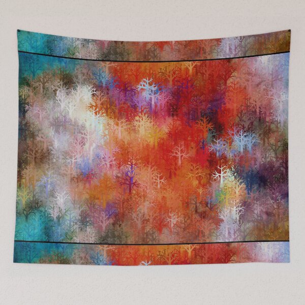 Item preview, Colorful trees rainbow forest designed and sold by Red Witch Art.