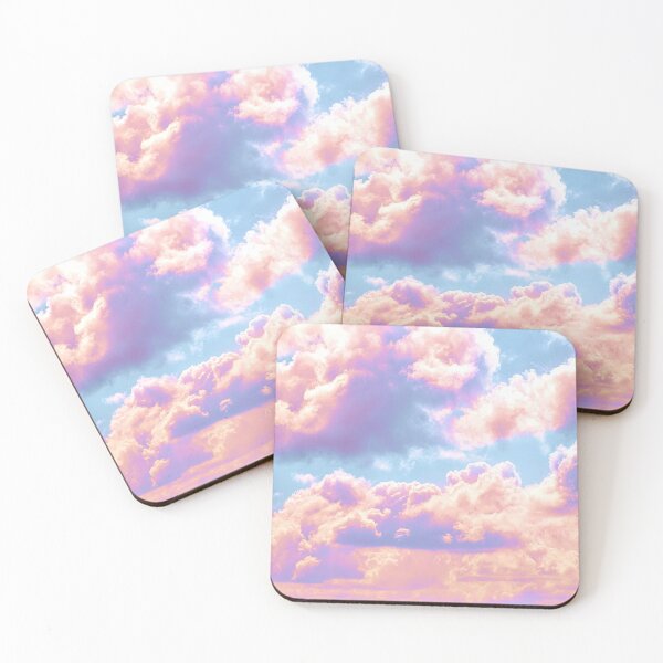 Item preview, Dreamy Cloudy Sky - Soft Aesthetic Pastel Pink Sunrise designed and sold by Neon Purple Noodle Bar.