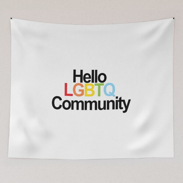 Item preview, hello LGBTQ community rainbow - 2 designed and sold by emwing14.