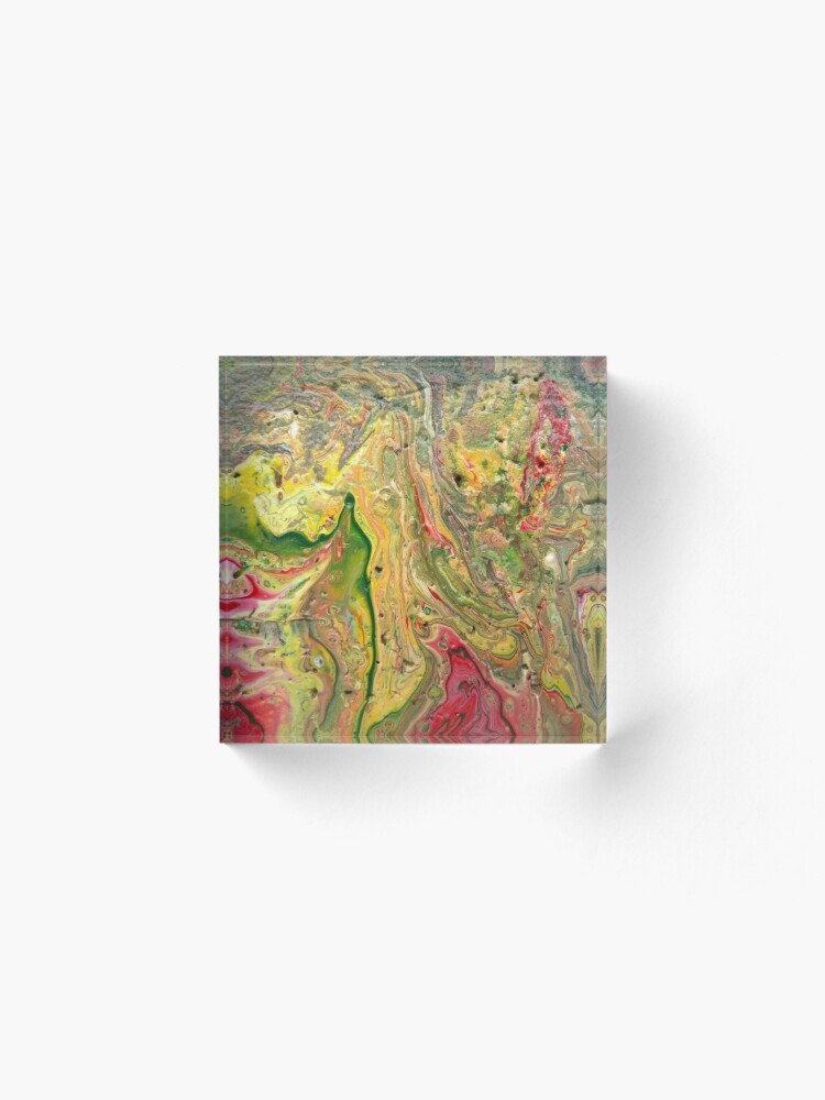 Alternate view of Abstract Painting-"Craters and Crevices"-Abstract Art Acrylic Block