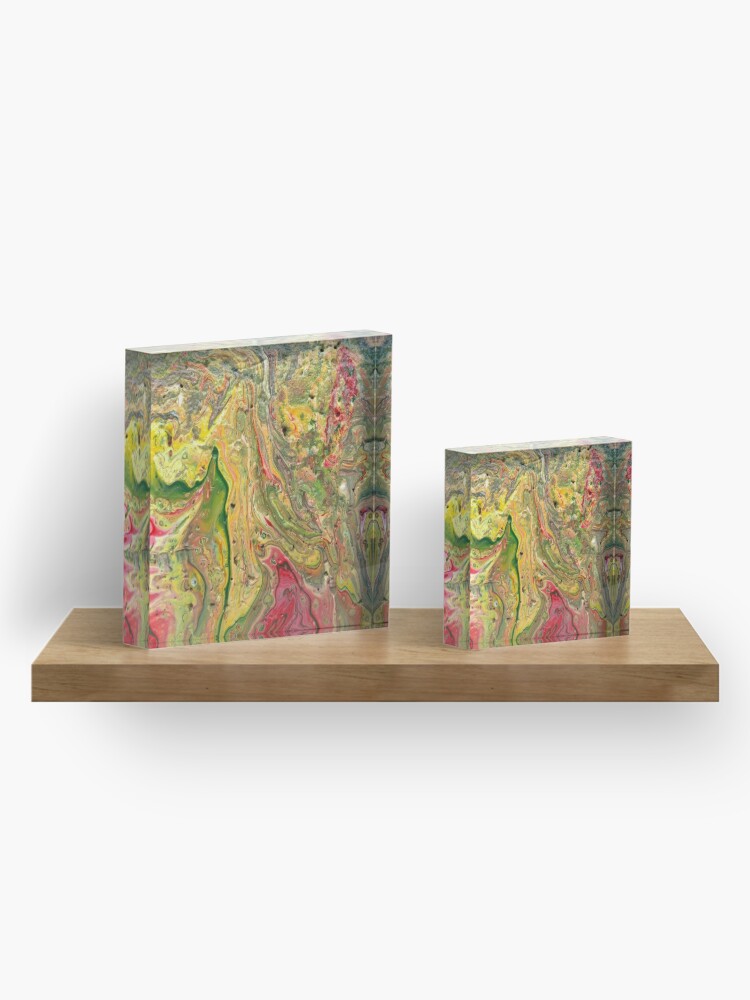 Alternate view of Abstract Painting-"Craters and Crevices"-Abstract Art Acrylic Block