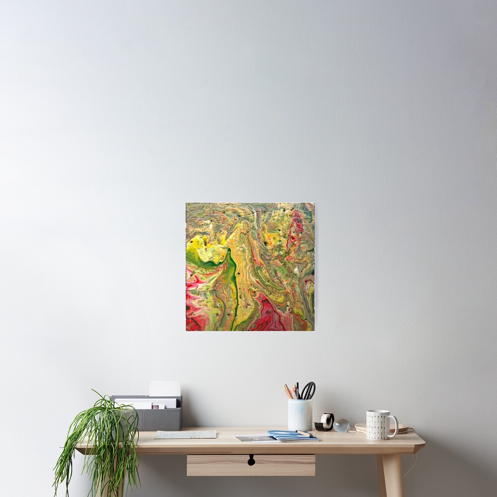 Abstract Painting-"Craters and Crevices"-Abstract Art Poster