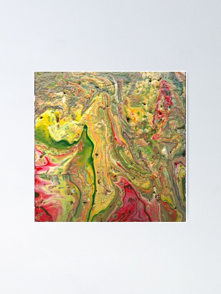 Alternate view of Abstract Painting-"Craters and Crevices"-Abstract Art Poster