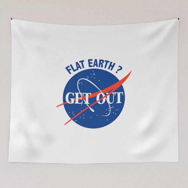 Artikelvorschau, NASA. Flache Erde? Geh raus. entworfen und verkauft von BlackMorelli.