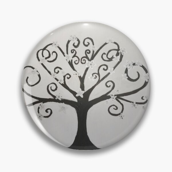 Item preview, Black Decorative Tree with Silver Flowers designed and sold by EmilyAmeliaArt.