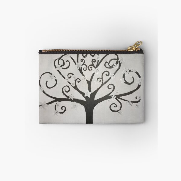 Item preview, Black Decorative Tree with Silver Flowers designed and sold by EmilyAmeliaArt.