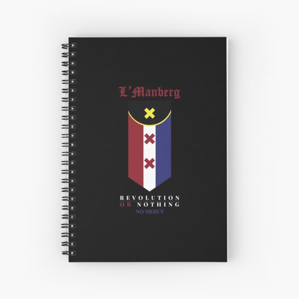lmanberg Flag - Revolution or Nothing (no mercy) Spiral Notebook