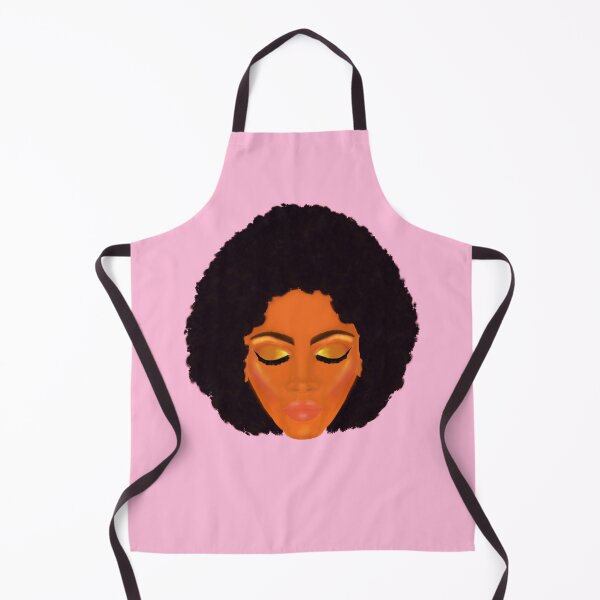 Artikelvorschau, Schickes Afro- und Gold-Make-up (hellrosa Hintergrund) entworfen und verkauft von ArtByLM.
