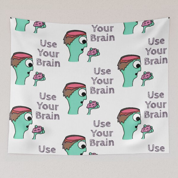 Item preview, Use Your Brain Zombie Halloween designed and sold by ArtOnBroomhill.