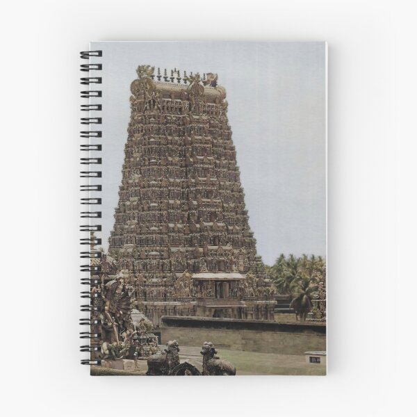Item preview, Colorised and Restored Photograph of 1880s gopurams of Meenakshi Sundareshvara temple, Madurai, Tamilnadu designed and sold by nav-e.