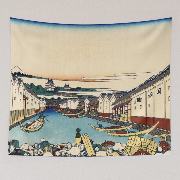 Item preview, Nihonbashi Bridge in Edo - Katsushika Hokusai designed and sold by CJET.