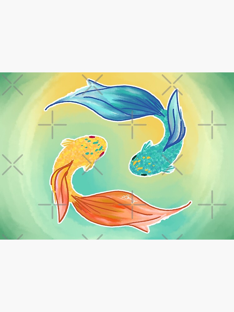 Un étang à poissons au printemps affiches et impressions par Tomislav