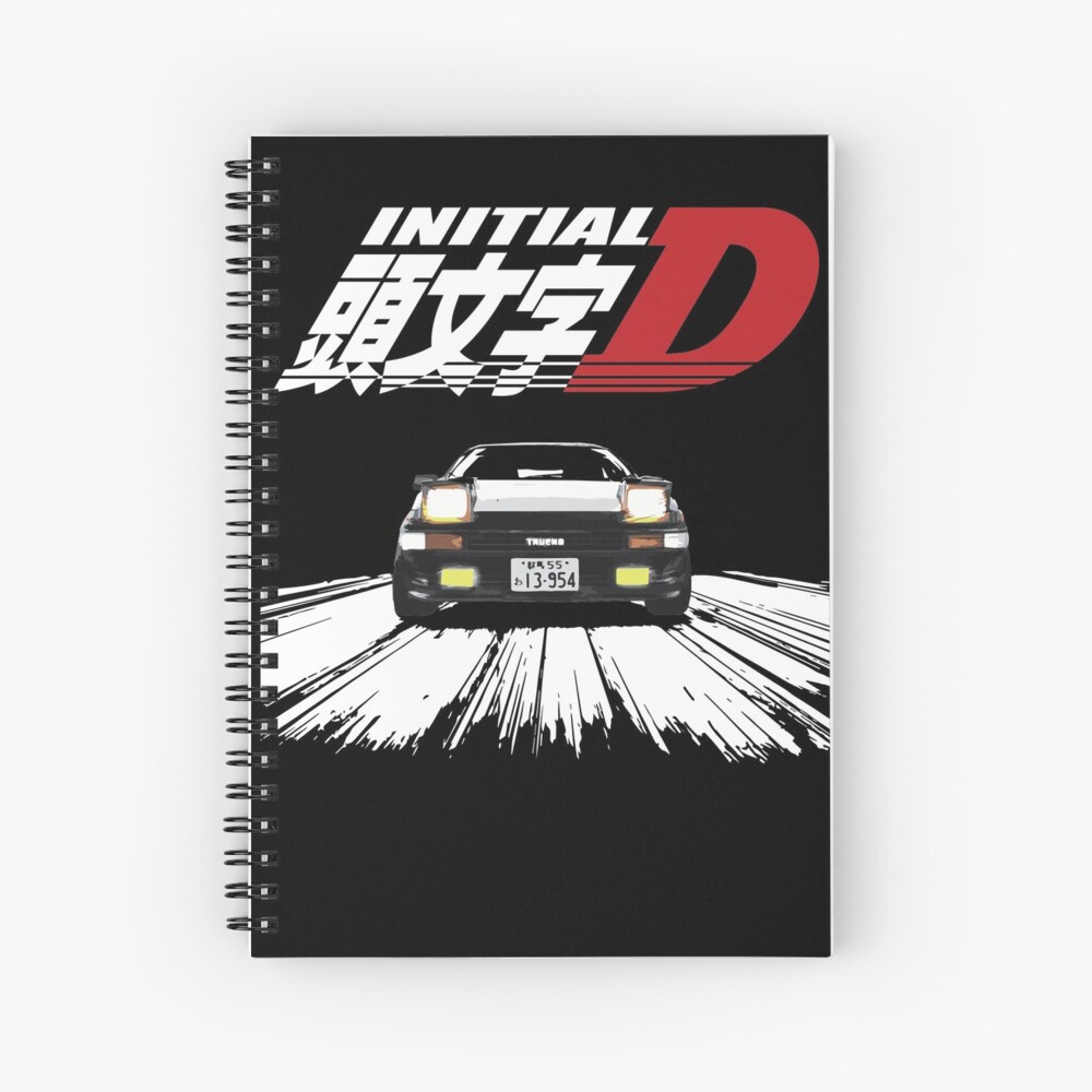 Initial D Ae86 Chase Spiral Notebook For Sale By Cowtowncowboy Redbubble
