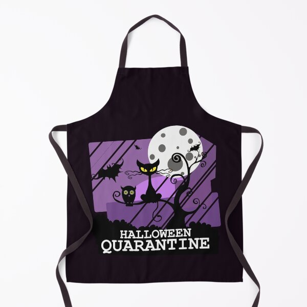 Item preview, Halloween Quarantine Shirt Black Cat Bat Owl White Full Moon designed and sold by jetset201.