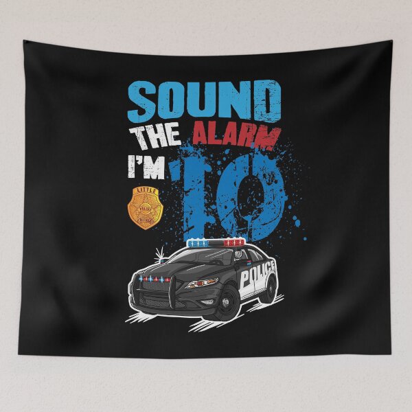 Item preview, Kids Police Car 10th Birthday Boy - Sound The Alarm Im 10 designed and sold by Captain Mood.