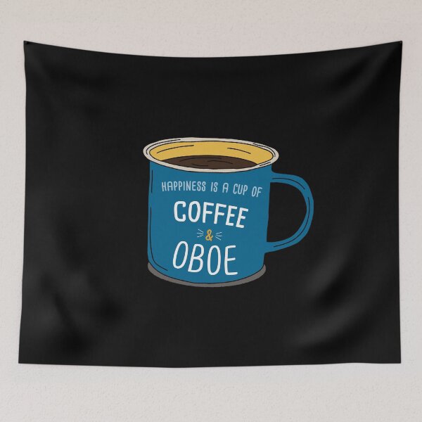 Item preview, Oboe & Coffee is happiness designed and sold by orlumbuspirate.