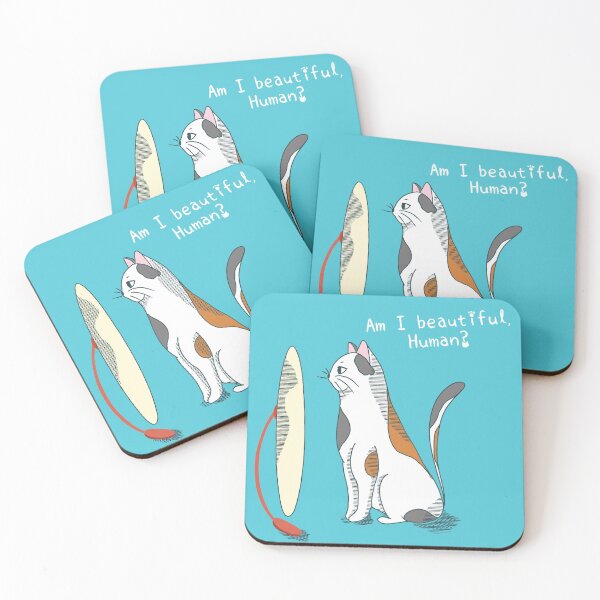 Item preview, A snooty cat looking at the mirror asking her human friend for appreciation  designed and sold by KonekoVin.