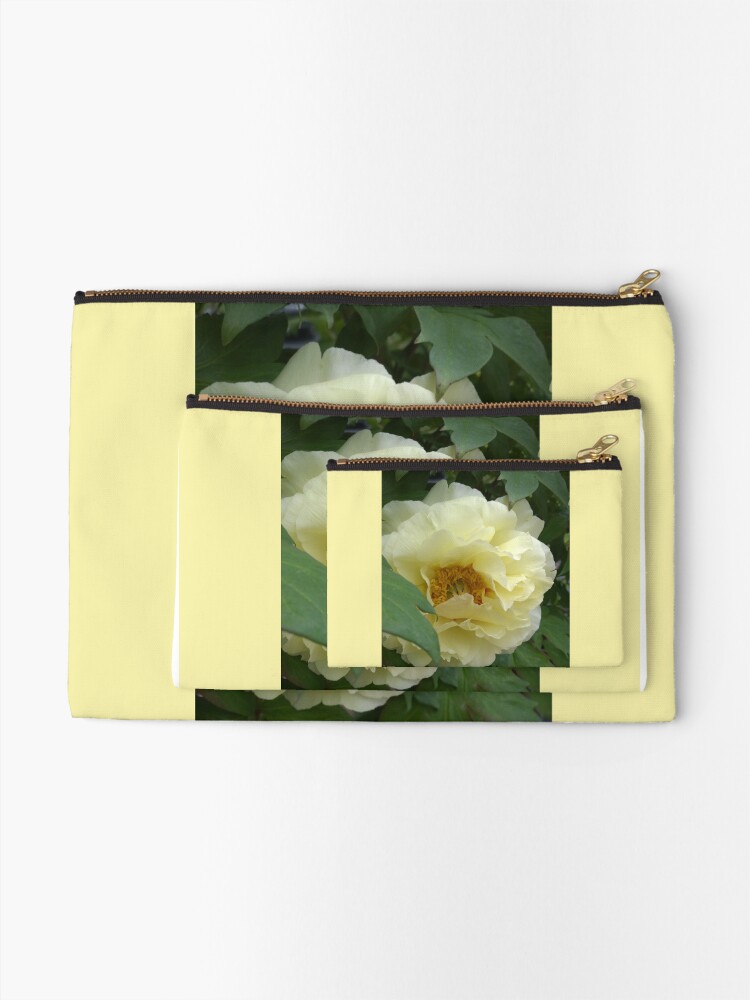Alternate view of Treed Yellow Peony Zipper Pouch