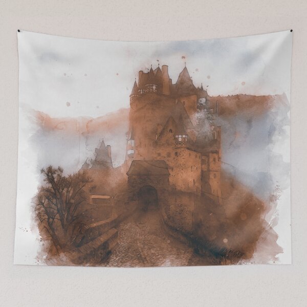 Item preview, Eltz Castle, Watercolor designed and sold by AM FineArtPrints.