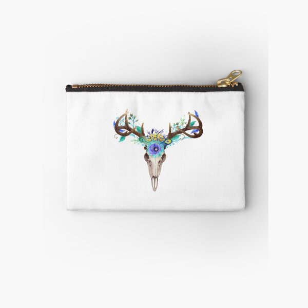 Item preview, Boho Blues Stag skull designed and sold by NixieNoo.