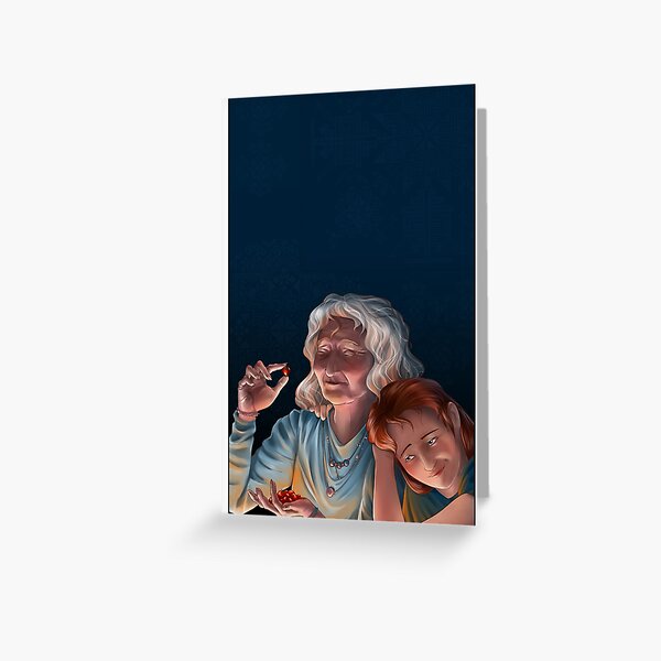 Evening with grandma Greeting Card