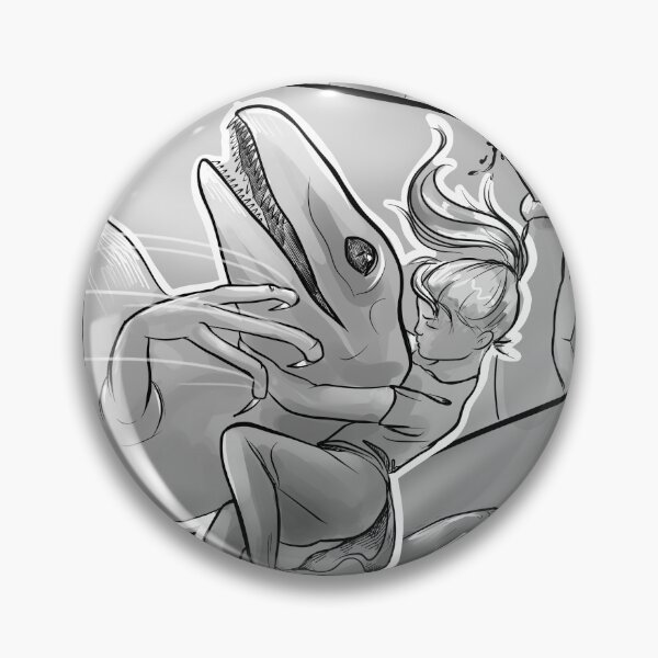 Rita and raptor Pin