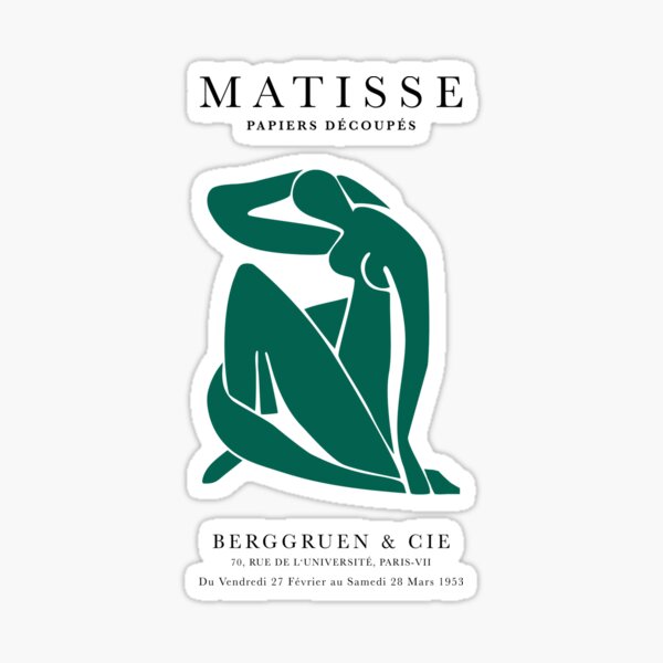 Item preview, Henri Matisse, Papiers Découpés Art Bottle Green Color, Matisse cutout Bottle Green print, Art Exhibition Print designed and sold by Jokoleo.