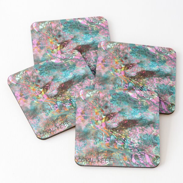 Item preview, Coral Reef Abstract Monoprint designed and sold by Heatherian.