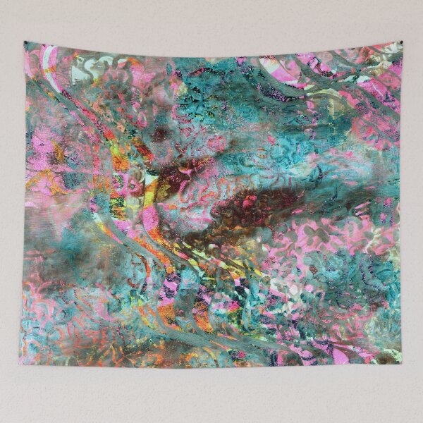 Item preview, Coral Reef Abstract Monoprint designed and sold by Heatherian.