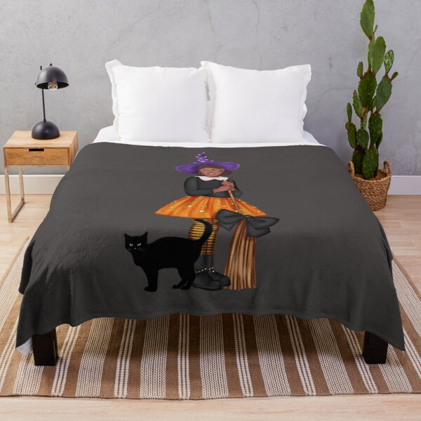 Item preview, Halloween Witch Costume African American Girl With Black Cat designed and sold by Gramsta.