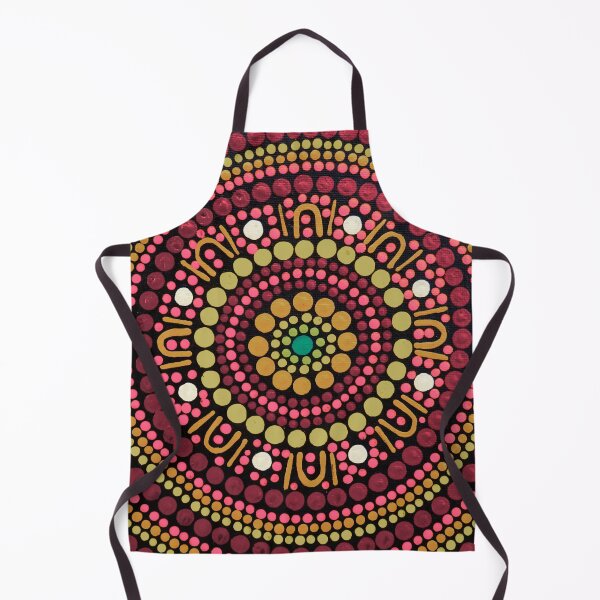 Item preview, Aboriginal Art Dot Painting Mandala Pink and Red Gathering designed and sold by GhostGumDesigns.