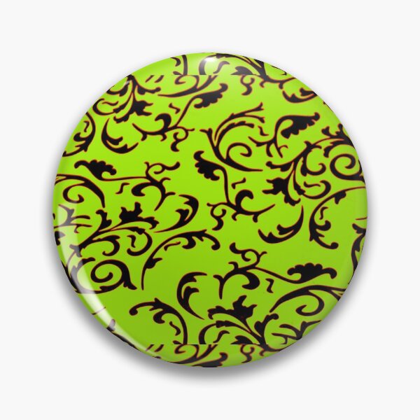 Item preview, ARABIATA 2 bis green black patterns Morocco Essaouira flowers leaves design arabesques scrolls decor designed and sold by dragonemma.