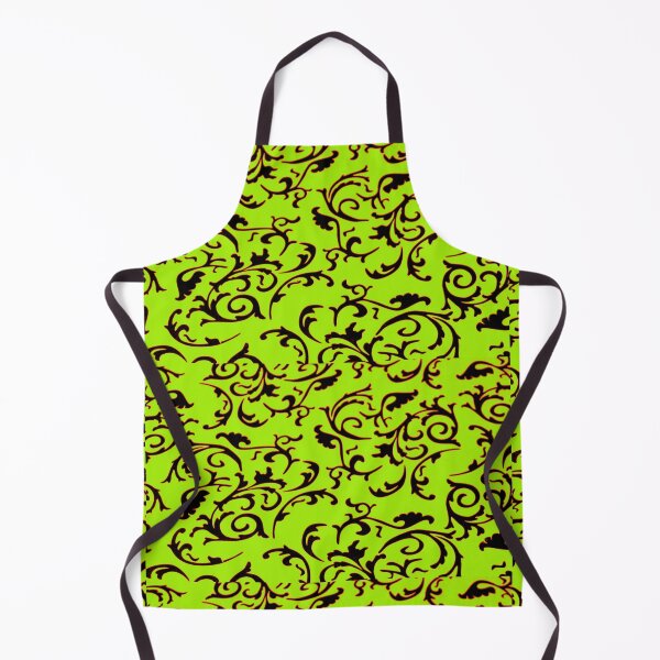 Item preview, ARABIATA 2 bis green black patterns Morocco Essaouira flowers leaves design arabesques scrolls decor designed and sold by dragonemma.